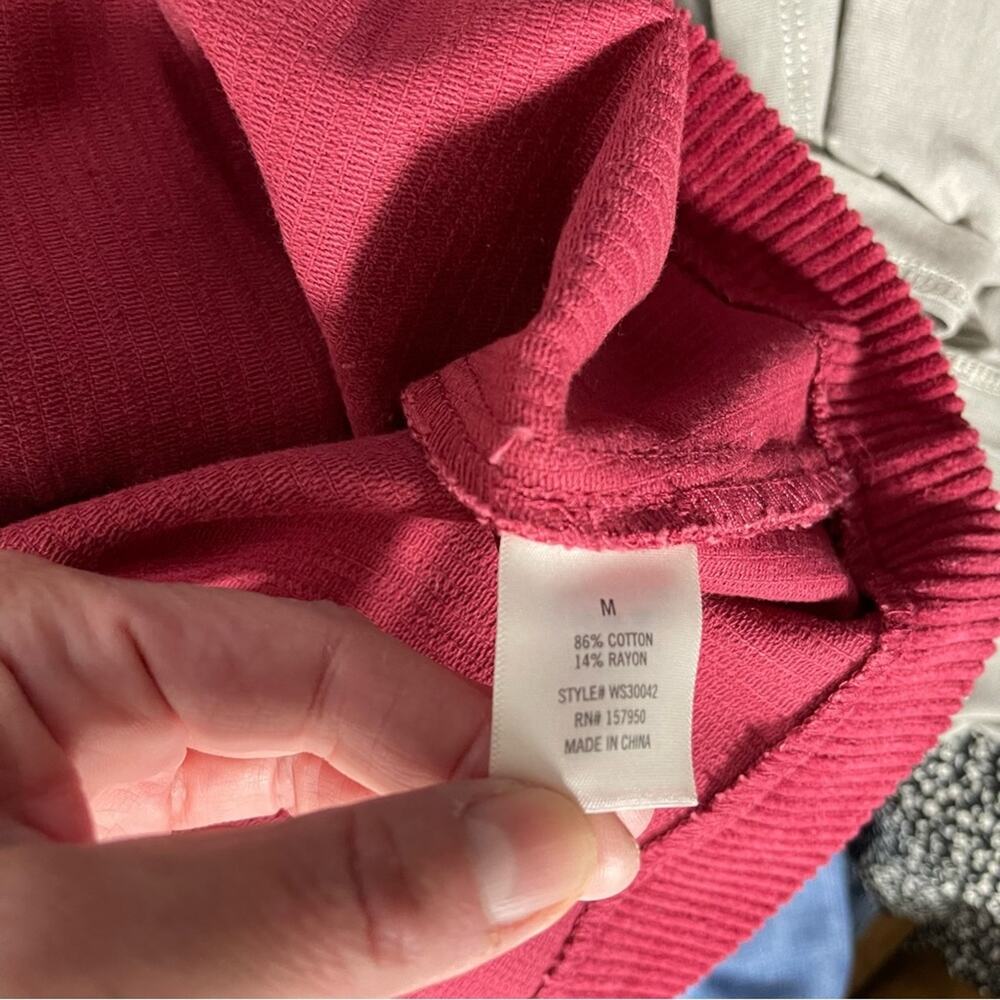 NWT Harper red corduroy mini button preppy academia skirt medium - Picture 4 of 4